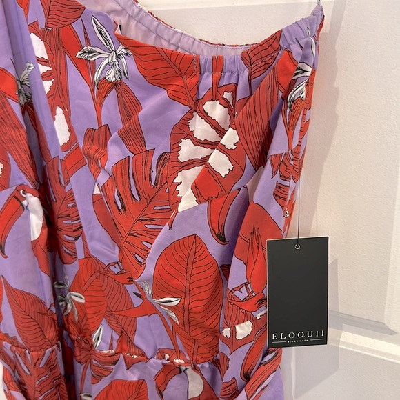 Eloquii Size 18 One Shoulder Fit & Flare Dress - Picture 5 of 6